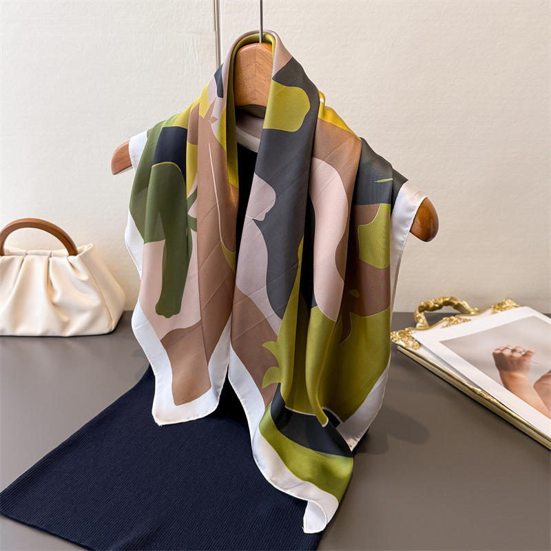 Silk Scarf Square - 2026 yeni kadın kare eşarp taklit