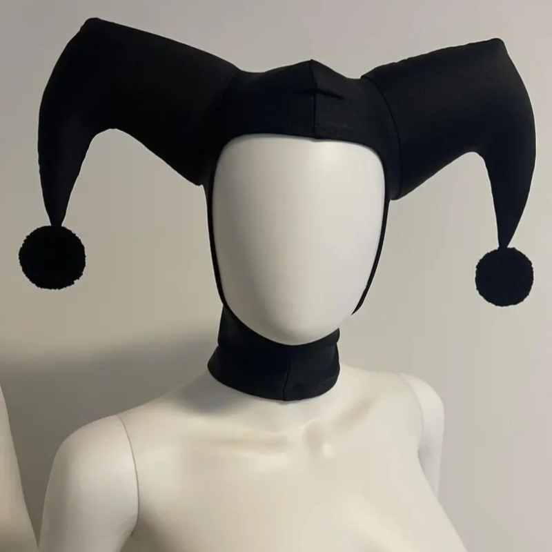 Women'S Red Accessories - QQ Jester Cosplay Siyah/Kırmızı Şapka Cosplay