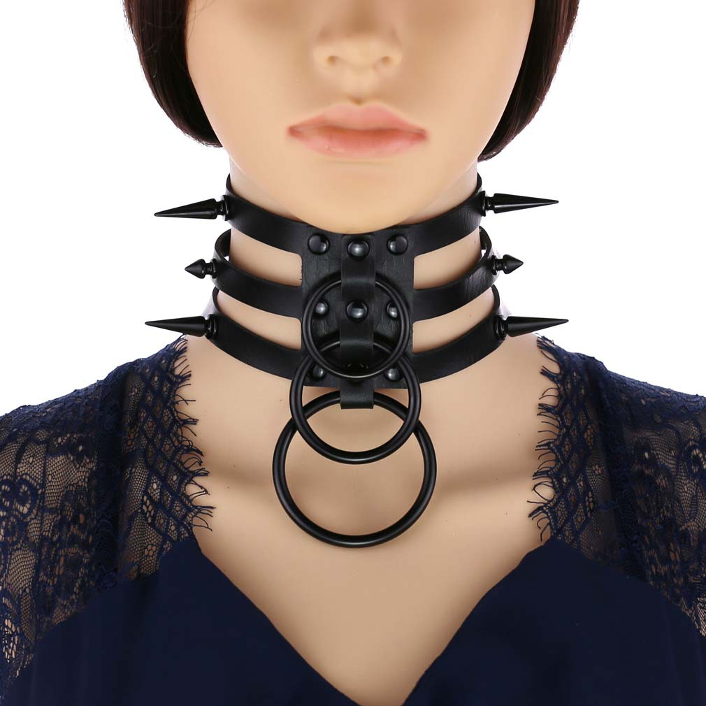 Moda kadın erkek siyah perçin  - Women'S Emo Accessories incelemesi ve fiyatı